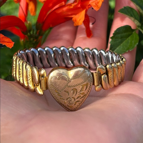 Jewelry - Mid-20th Century 10K Gold Filled Expansion Sweetheart Bracelet